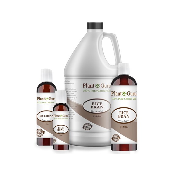 Rice Bran Oil 100 Pure Natural Skin Body And Face Great Etsy