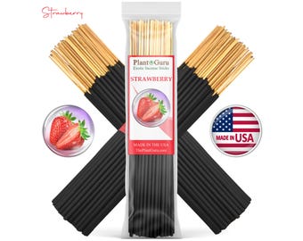 STRAWBERRY Incense Sticks 7" Handmade Hand Dipped Bulk Wholesale