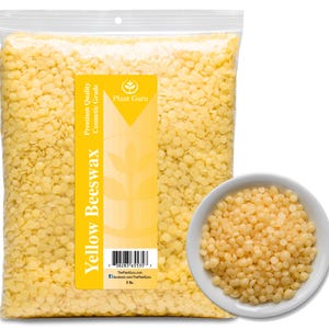 Yellow Beeswax Pellets, 100% Pure Organic Natural For DIY Soap, Creams, Lotion, Lip balm And Candle Making