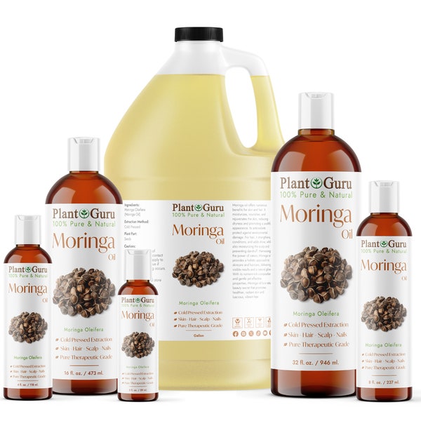 Moringa Oleifera Seed Oil Cold Pressed 100% Pure Natural Carrier