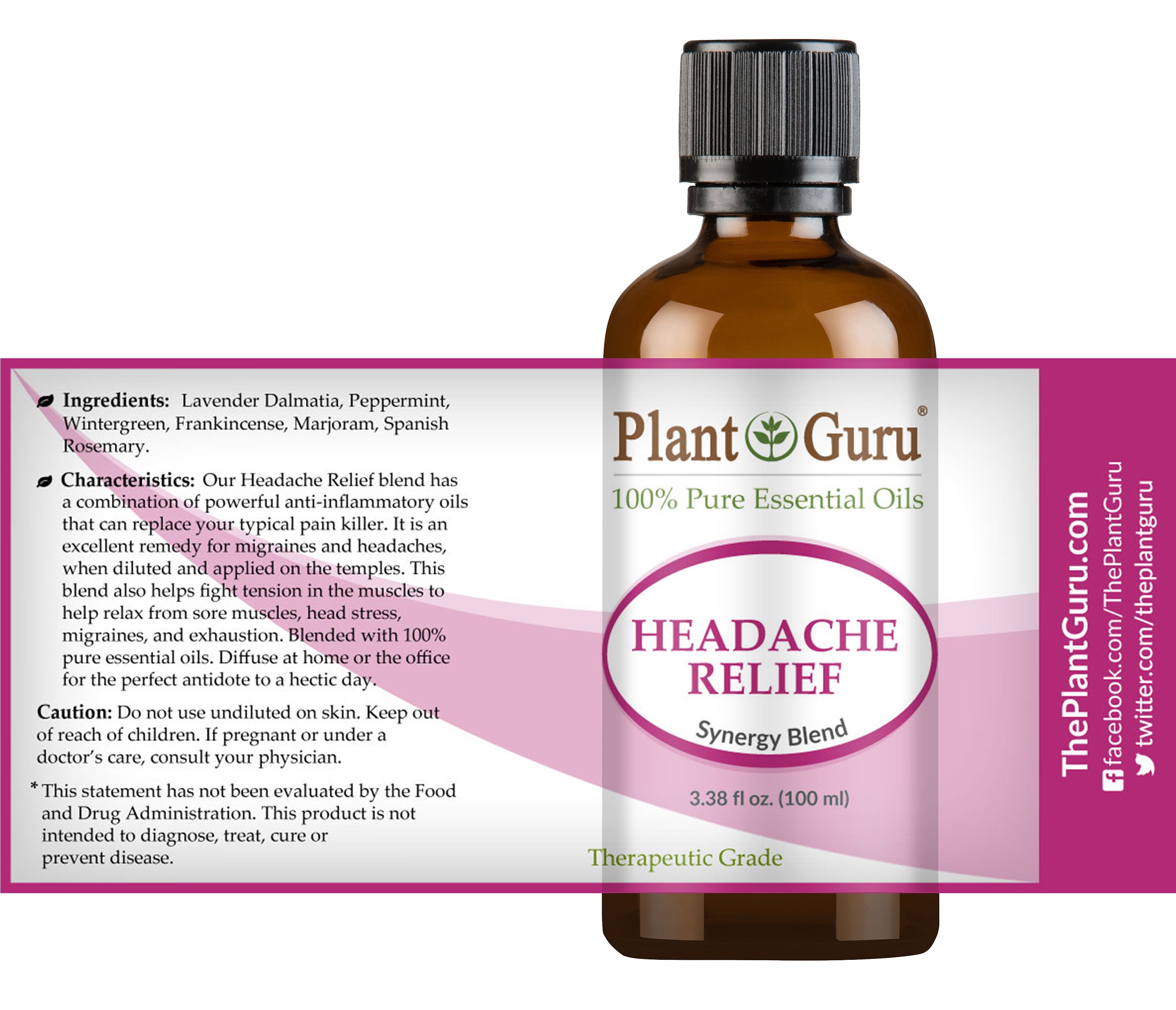 Headache Relief Essential Oil Blend 100 Pure Undiluted Etsy