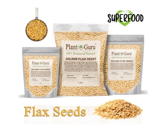 Golden Flax Seeds Whole Grain Flaxseed NON GMO Linseed 1 oz to 20 lbs. Bulk