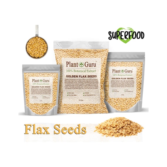 Golden Flax Seeds Whole Grain Flaxseed NON GMO Linseed 1 oz to 20 lbs. Bulk