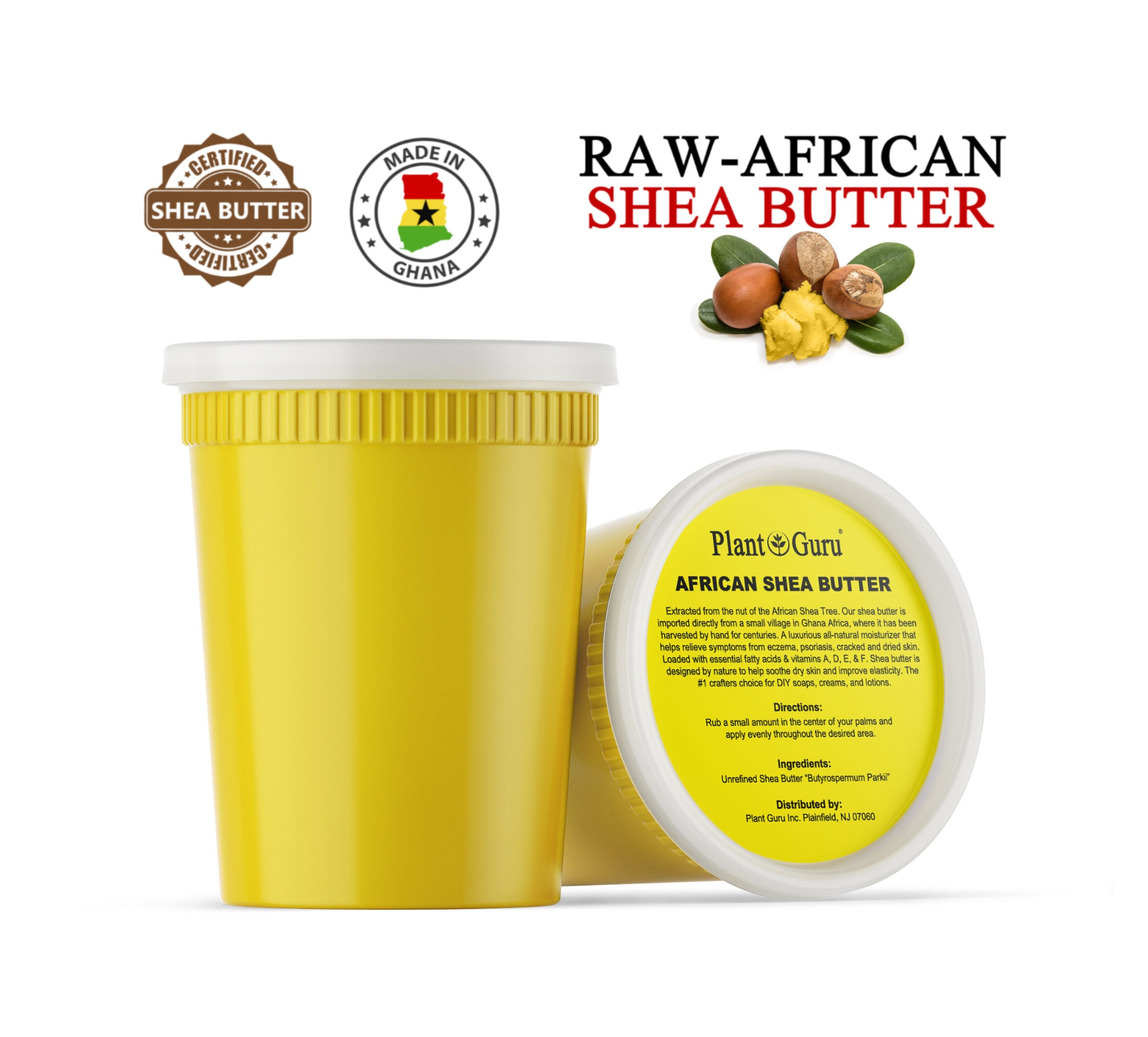 Beurre de karité 250 grammes pur 100% brut et naturel par africanqueen -  Afrikrea
