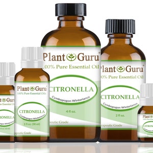 Citronella Essential Oil 100% Pure Natural Therapeutic Grade, Cymbopogon Winterianus, Bulk Wholesale For Skin, Soap, Candle and Diffuser