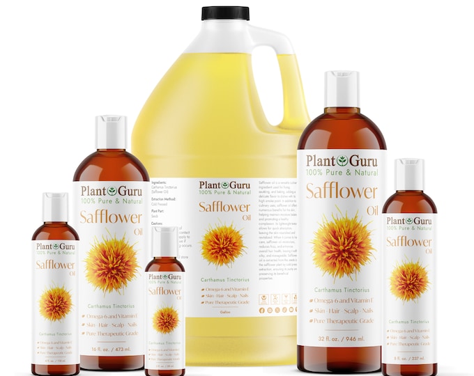 100 Pure Safflower Seed Oil Cold Pressed, Allnatural Moisturizer Rich