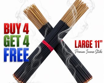100 Incense Sticks 11" Handmade Hand Dipped Bulk Variety Mix & Match Wholesale Buy 4 Get 4 Free