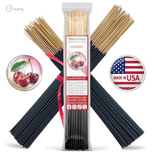 CHERRY Incense Sticks 11&quot; Handmade Hand Dipped Bulk Wholesale