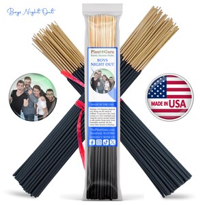 BOYS NIGHT OUT Incense Sticks 11&quot; Handmade Hand Dipped Bulk Wholesale