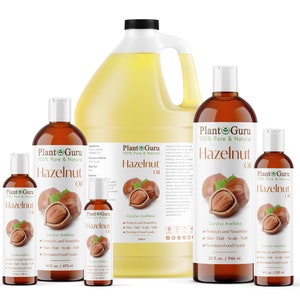 Hazelnut Oil Cold Pressed 100% Pure Natural Carrier Refined