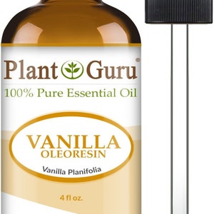 Vanilla Essential Oil 10 Fold Oleoresin 100% Pure Natural Therapeutic Grade, Vanilla Planifolia, Bulk For Skin, Soap, Candle and Diffuser 4 oz. Bulk