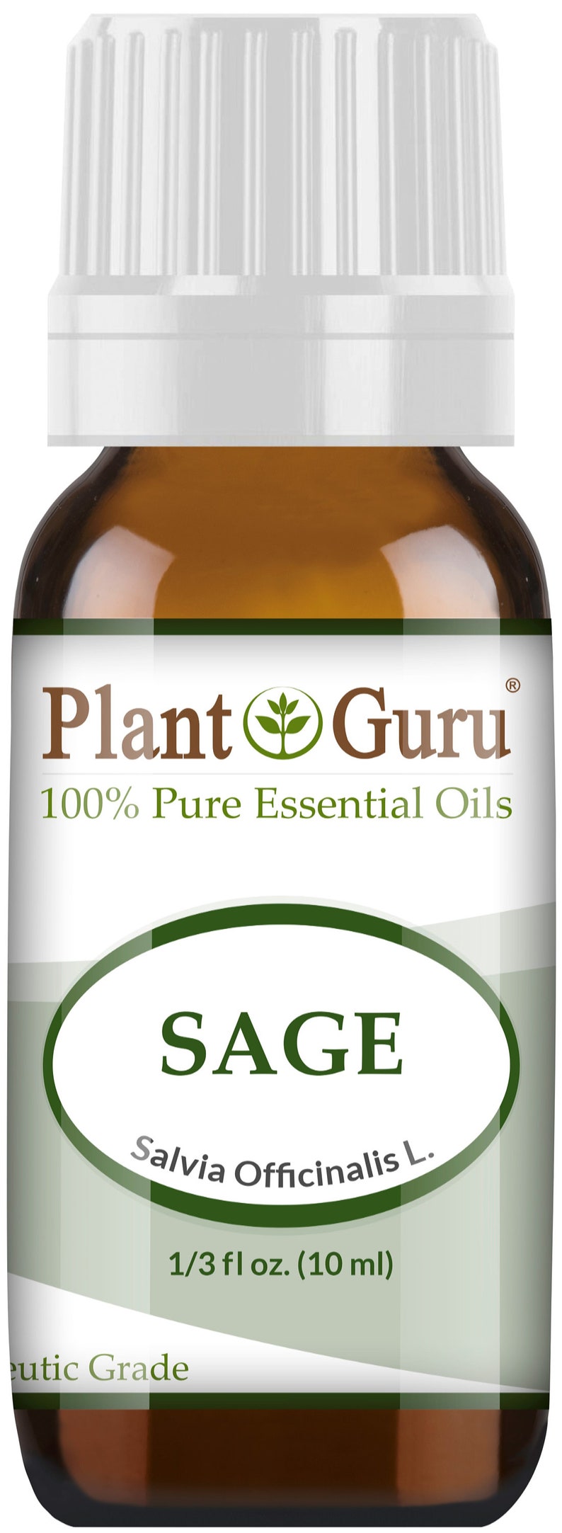 Sage Essential Oil 100% Pure Natural Therapeutic Grade, Salvia Officinalis, Bulk Wholesale Available For Skin, Soap, Candle and Diffuser 10 ml. / .33 fl oz.