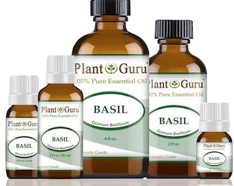 Basil Essential Oil 100% Pure Natural Therapeutic Grade, Ocimum Basilicum, Bulk Wholesale Available