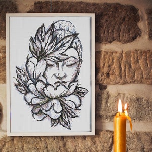 Cross Stitch Buddha Pattern, Cross Stitch Buddha, Cross Stitch Buddha Design