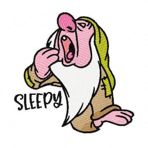Embroidery Machine Sleepy Dwarfs, ITH Dwarfs, Embroidery Sleepy Dwarfs