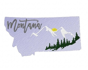 Embroidery Machine Montana Silhouette, Montana Landmark ITH, Montana PES
