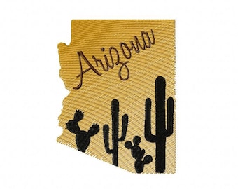 Embroidery Machine Arizona Silhouette, Arizona Landmark ITH, Arizona PES