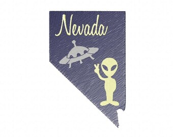 Embroidery Machine Nevada Silhouette, Nevada Landmark ITH, Nevada PES