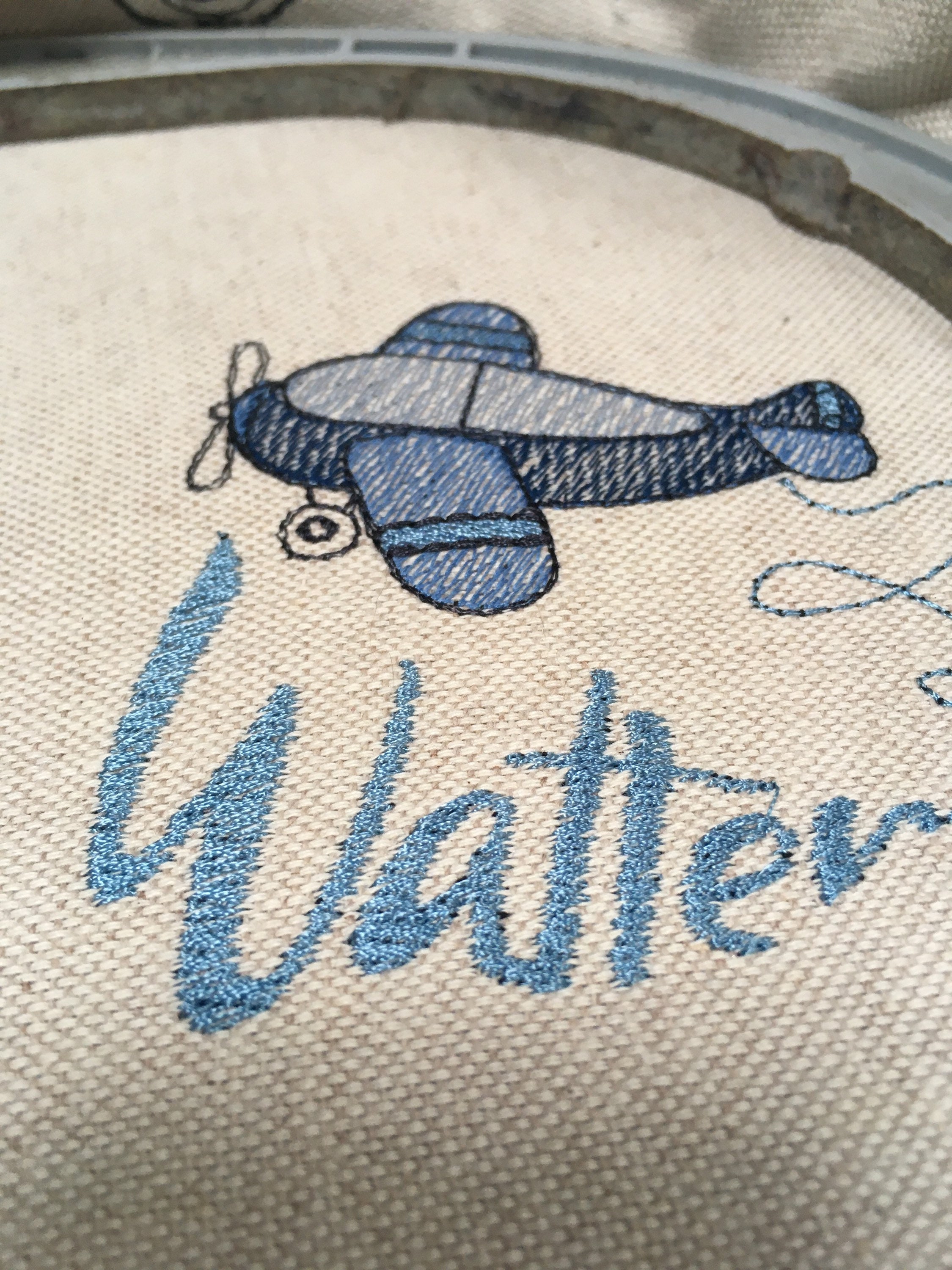 Embroidery Machine Baby Name Three Size, ITH Baby Airplane, PES Baby ...