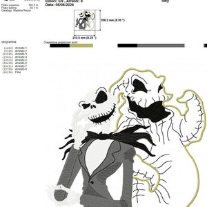 Embroidery Machine Nightmare Ghost design, ITH Halloween pattern image 2