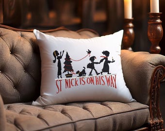 Embroidery Machine Christmas Silhouette, Digital Machine Embroidery St. Nick Design, ITH Christmas, Christmas Silhouette