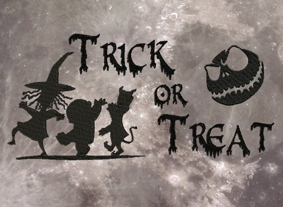 Embroidery Machine Halloween Design "Trick or Treat", Nightmare  ITH, Halloween Embroidery Design