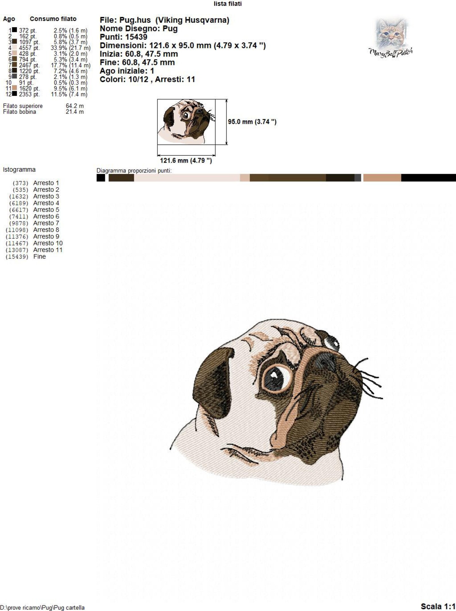 Embroidery Machine Pug Pattern, ITH Pug Face, Pug Design - Etsy