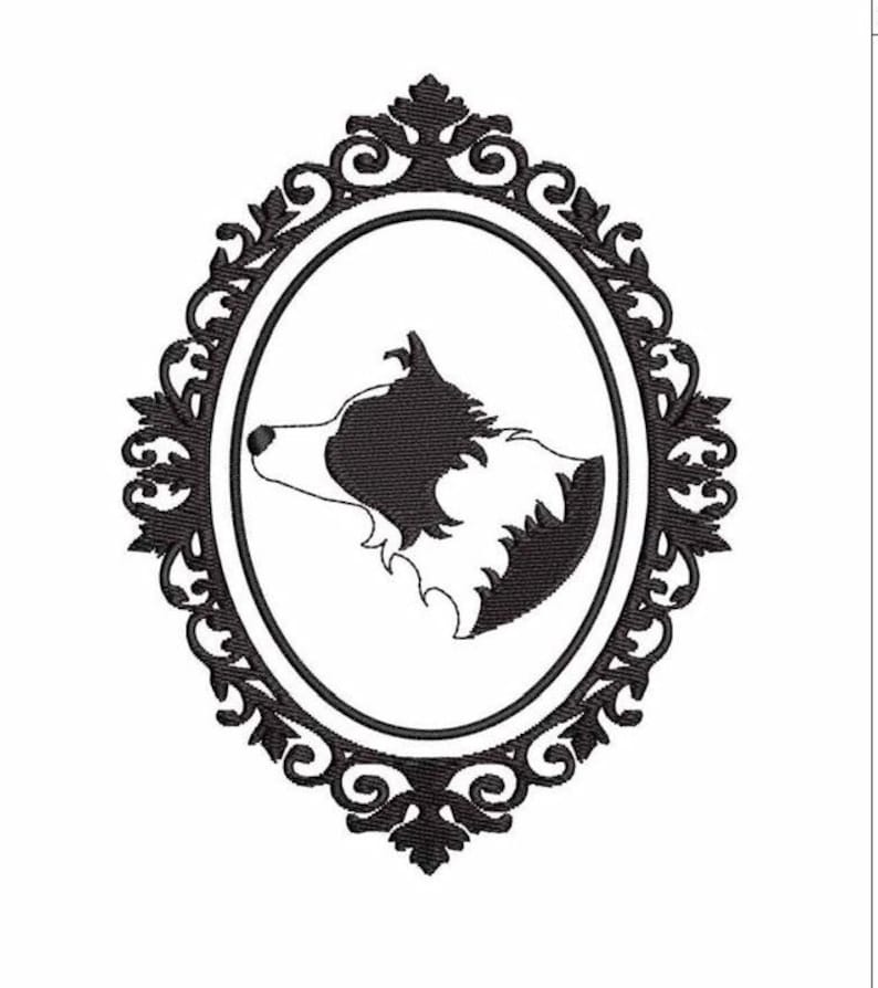 Embroidery machine border collie silhouette digital machine  etsy Embroidery machine border collie silhouette digital machine  etsy