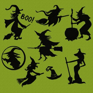 4x4 Hoop Embroidery Machine Halloween Eight Witches, Eight PES Witches, Eight ITH Witches, Halloween Embroidery Design