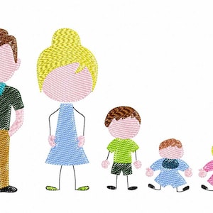 Embroidery Machine Family Design, ITH Family, Family Pattern