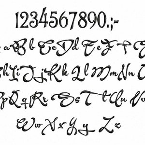 Embroidery Machine Font, Separate Alphabetical Font, Single Letters Font ITH