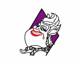 Embroidery Machine Ursula Design, ITH Villain, Embroidery Halloween Pattern