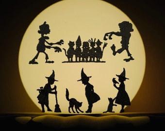 Embroidery Machine 4x4 hoop Halloween Pack Silhouette, Digital Machine Halloween Design, ITH Halloween