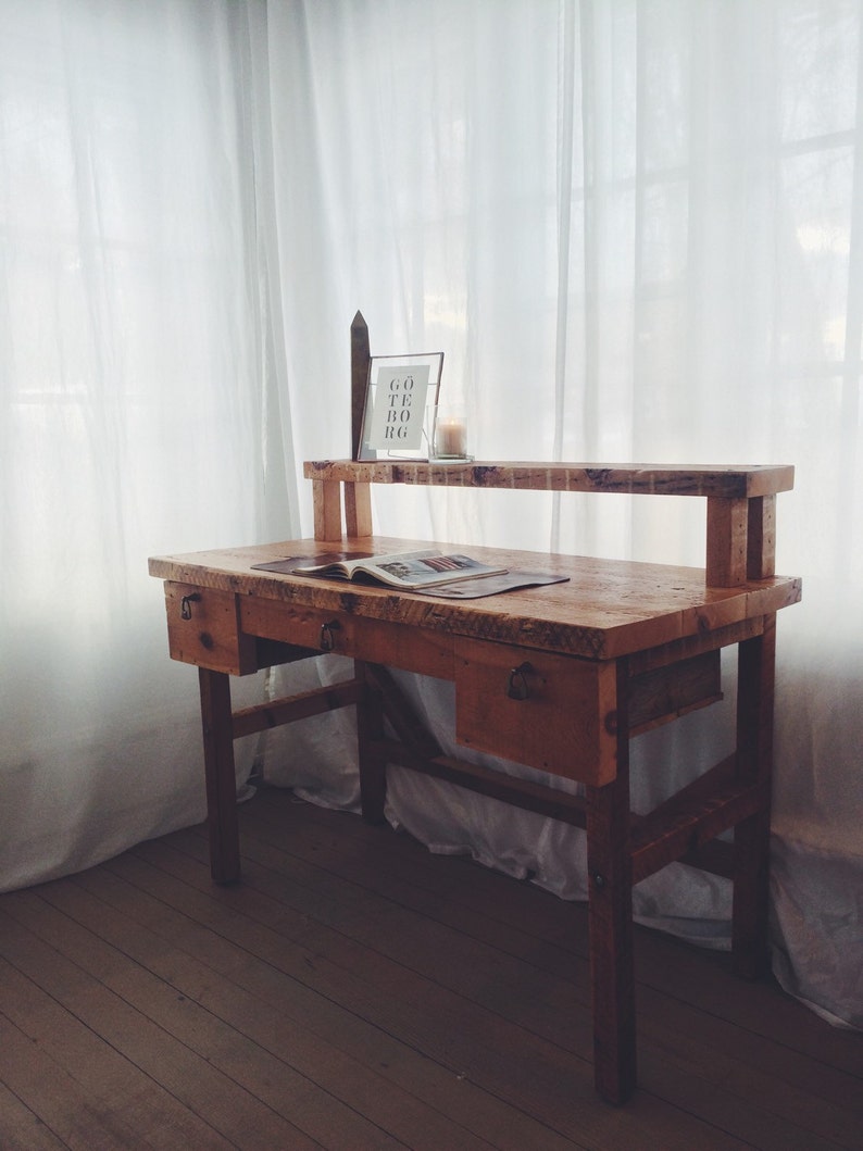 Reclaimed Wood Desk Etsy