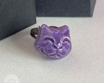 Purple Ring - handmade ceramic