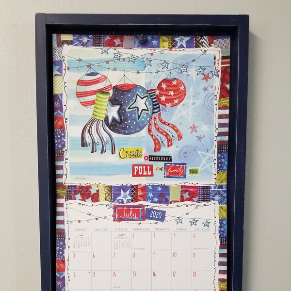 The Jamie - Standard Calendar Holder (Overall size 15 1/2" x 26 1/8") Accommodates up to 13 3/8" x 24" folded out calendar.