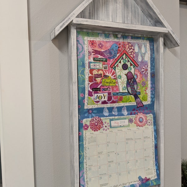 The Andria - Standard Calendar Holder (Overall Size 20" X 37" )  Accommodates up to 13 3/8" x 24" folded out calendar.