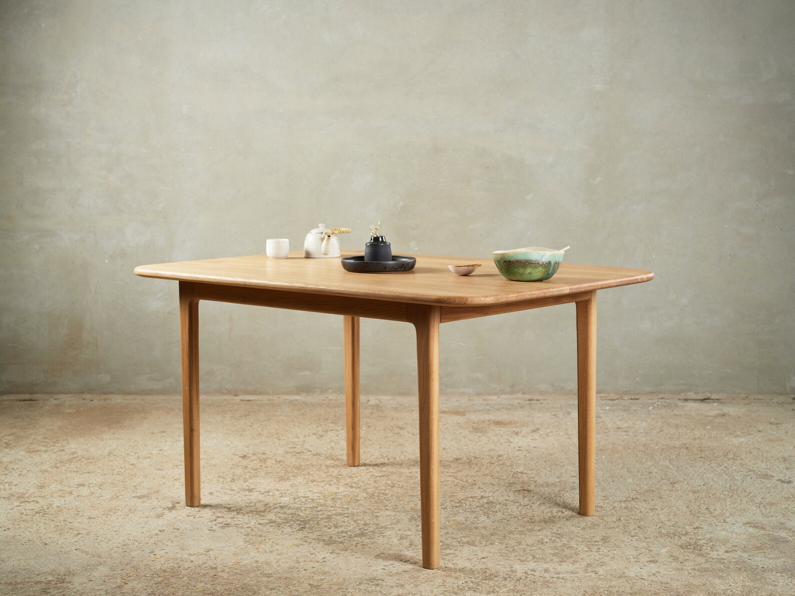 Dining Table Solid Oak Scandinavian Design Mid Century - Etsy