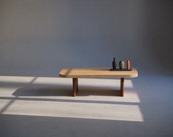 Ash & Walnut Coffee Table - Mid-Century Modern Scandinavian Design for Contemporary Living Rooms
