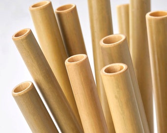 Bamboo Straws | Reusable Bamboo Straws Sets | Coconut Fibre Cleaning Brush | Eco Friendly | Zero Waste for party, gifts, wedding favors