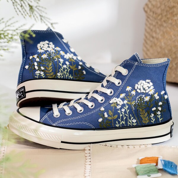 Floral Converse - Etsy