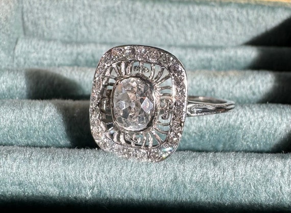 Antique Engagement Ring 1.22 Carat Old Mine Cut D… - image 2