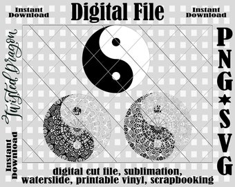 Download Yin Yang Mandala Svg Etsy