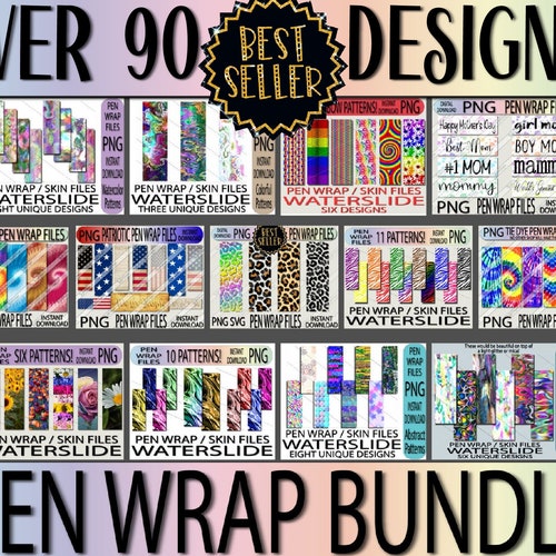 Pen Wraps Pen Skins Ink Joy Pen Wrap Glitter Pen Wrap Etsy