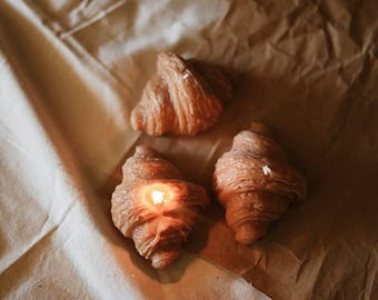 Dessert Candles, Food Candle, Bakery Candle, Croissant Candle, Waffle Candle, Aesthetic Home Decor, Cozy Decor, Handmade Gift for Her