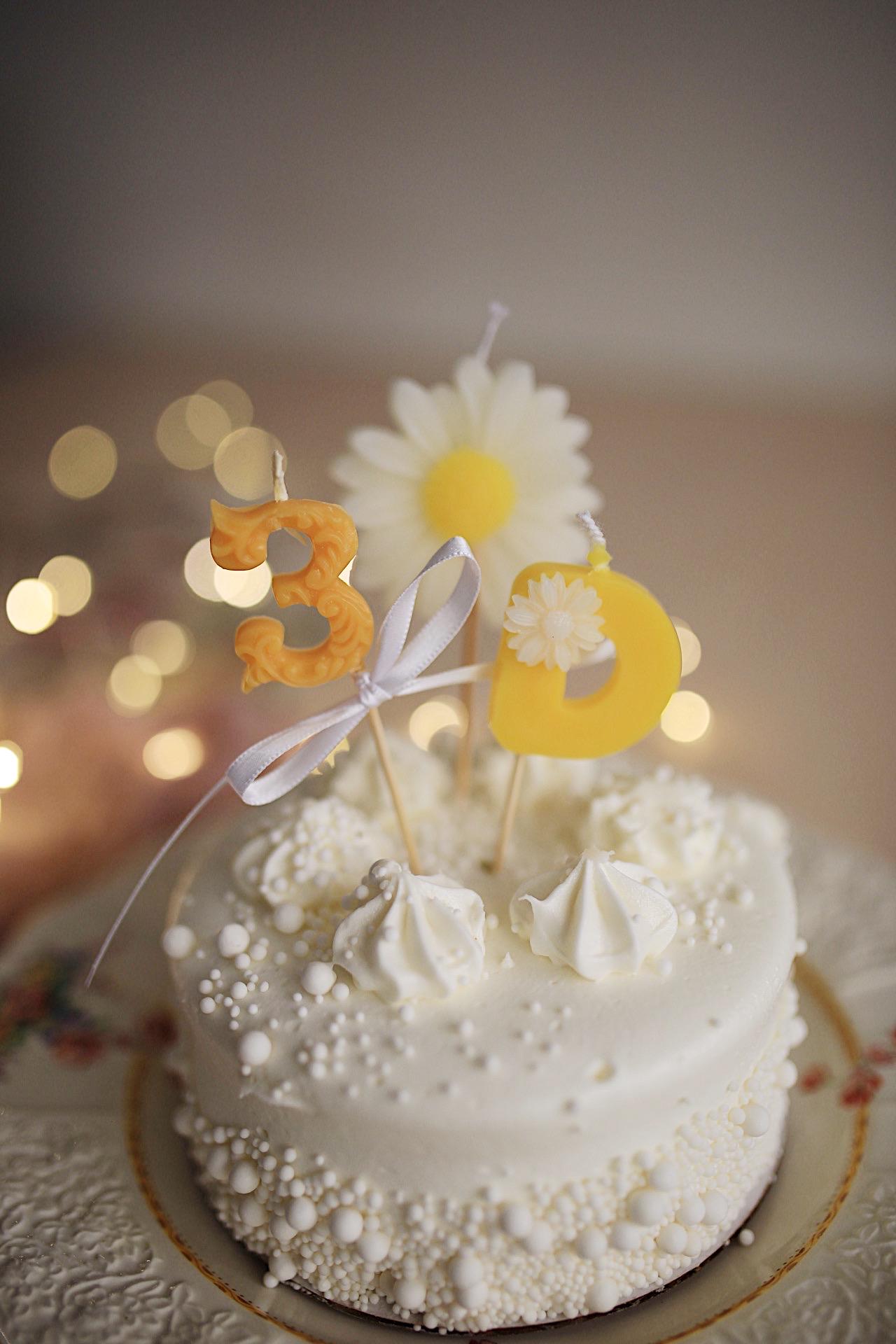 Beeswax Birthday Candle Set for baby| flower Candle + Number Candle + Mini Bento Candles, candles for cake 4