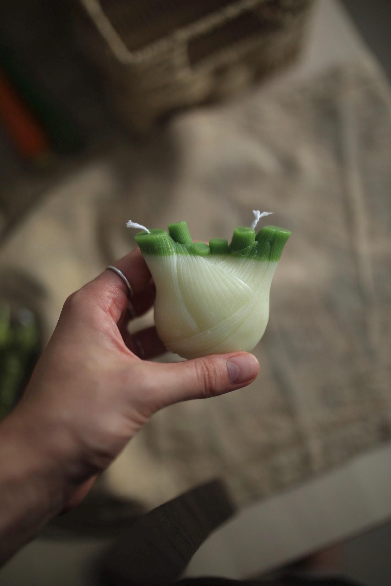 Realistic Fennel Beeswax Candle 4