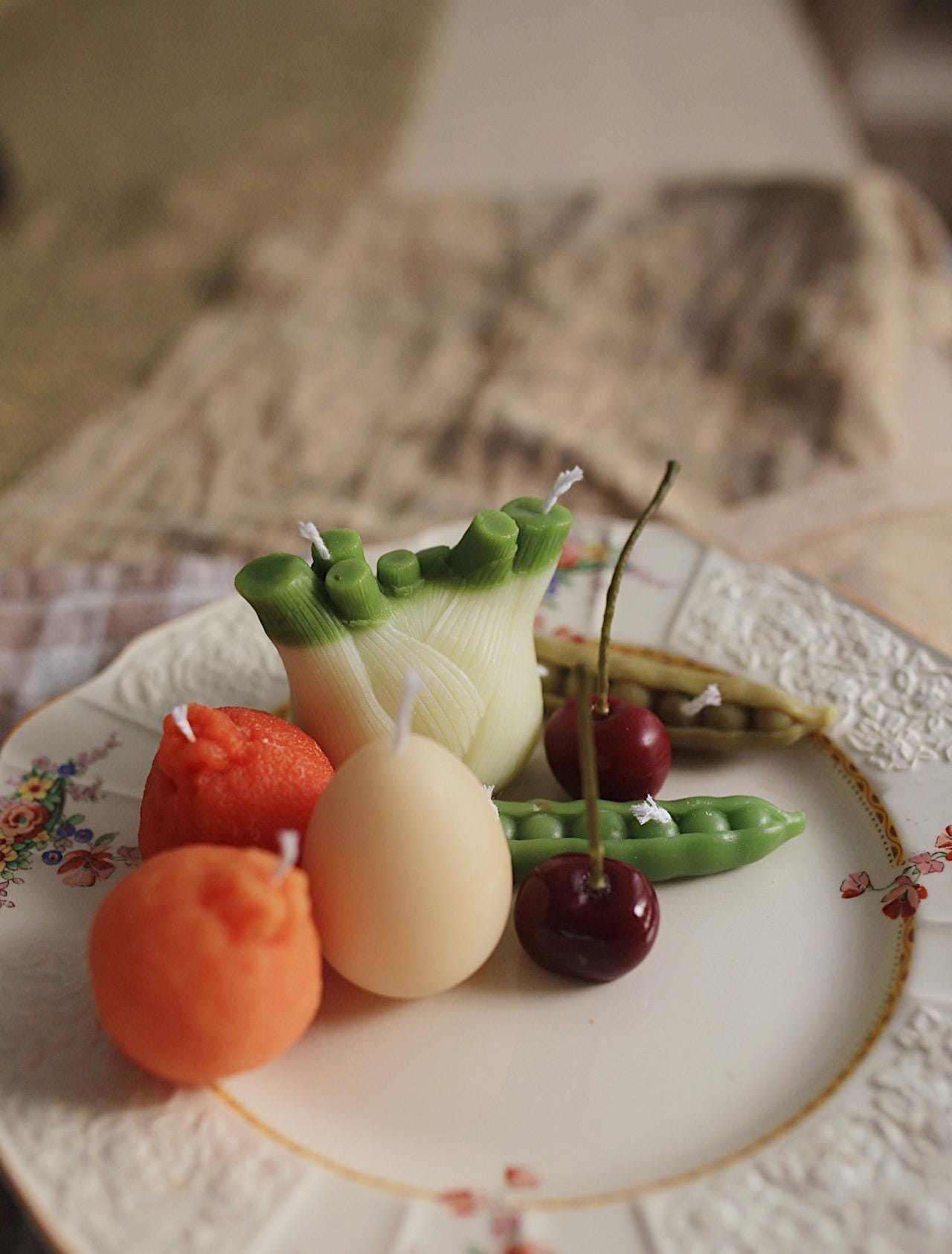 Realistic Fennel Beeswax Candle
