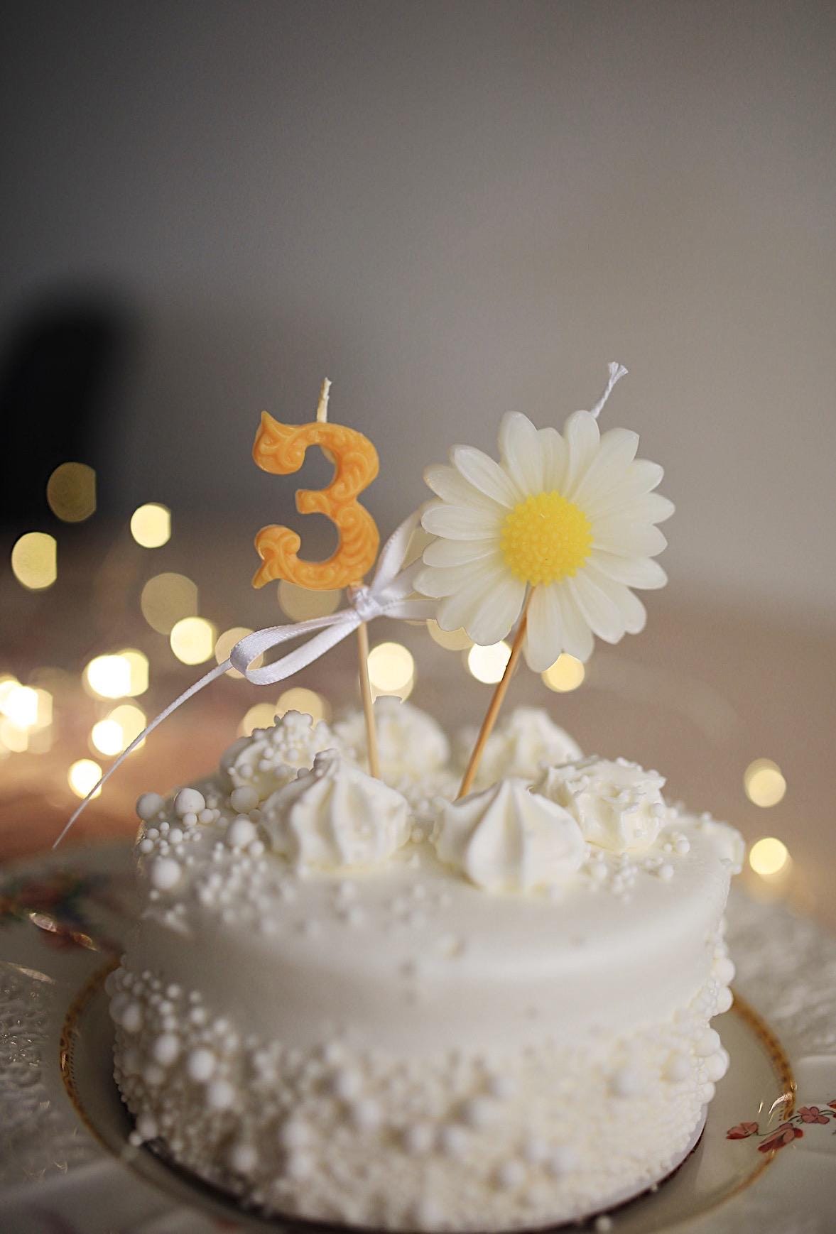 Beeswax Birthday Candle Set for baby| flower Candle + Number Candle + Mini Bento Candles, candles for cake 5