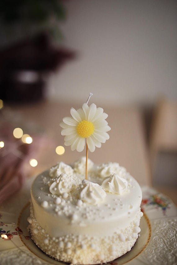 First Birthday, Floral Beeswax Birthday Candle, Custom candle and Mini Cake Candles
